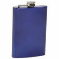 8 Oz. Stainless Steel Flask w/Blue Finish